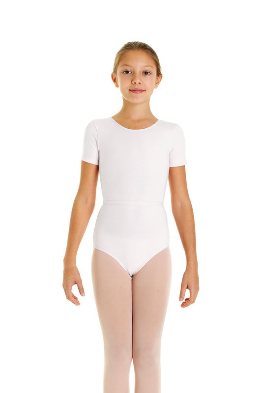 Dräkt i bomull med kort ärm, vit