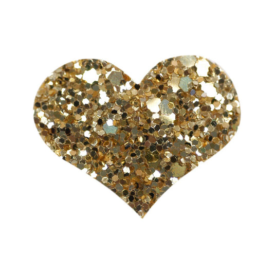 Hårspänne hjärta m glitter