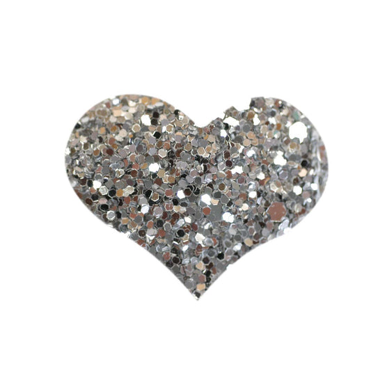 Hårspänne hjärta m glitter