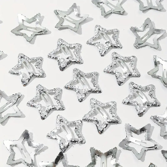 Hårspänne stjärna m glitter