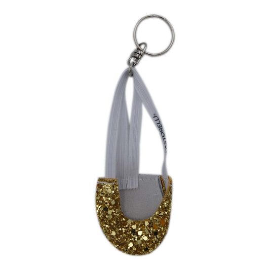 Nyckelring, halvsko, glitter